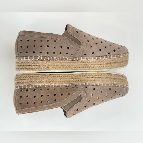 🛍️Taupe suede STEVE MADDEN Widmer Platform espadrilles size 7. - Picture 6 of 8